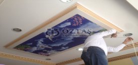 gergi tavan, montaj, kurulum, kendiniz, gerdirme tabakas�, fitil,profil,mazleme, gergi tavan kurulumu, lambalar, havaland�rma, ���k, led, membran, �retici firma